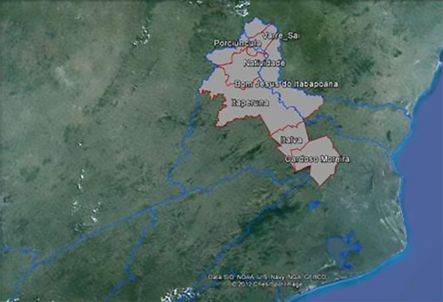 Plan de reorganización regional en las modalidades de agua, alcantarillado y de drenaje de los municipios urbanos insertados en zonas de influencia de la Baja Paraíba do Sul y Itabapoana