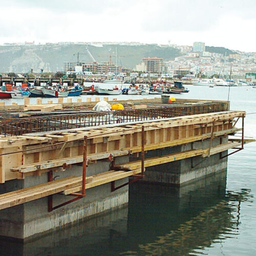 Sistema de alagem, ordenamento de embarcações de pesca e rampa varadouro no Porto da Nazaré