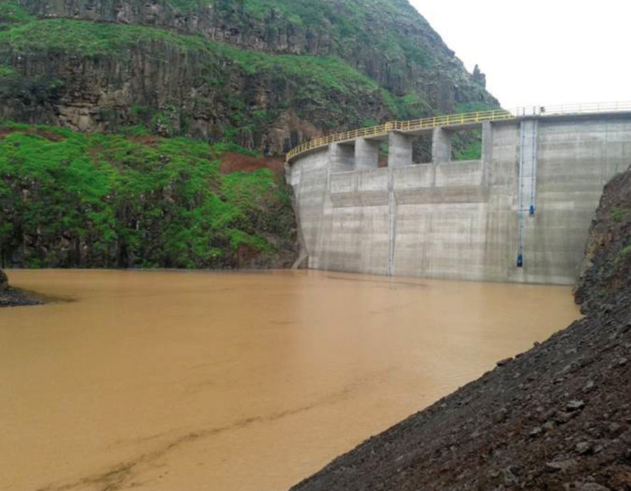 Construcción de la presa Saquinho, en la isla de Santiago en Cabo Verde