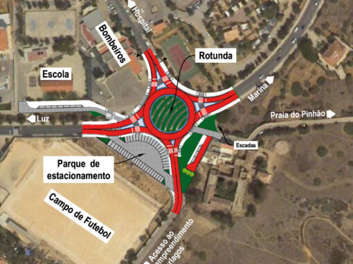 Reformulation géométrique de l’intersection Av. dos Descobrimentos / Av. das Comunidades Portuguesas / Rua BVL / Rua D.J.F.