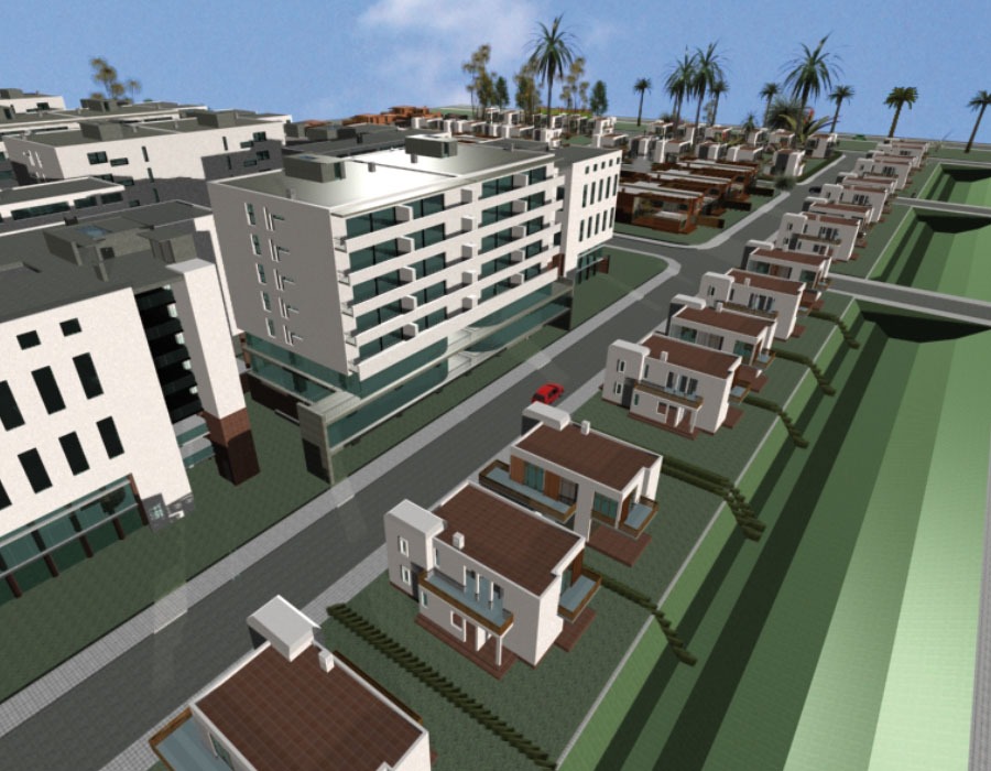 Planificación Urbanística del Condominio de Vivienda com 9ha